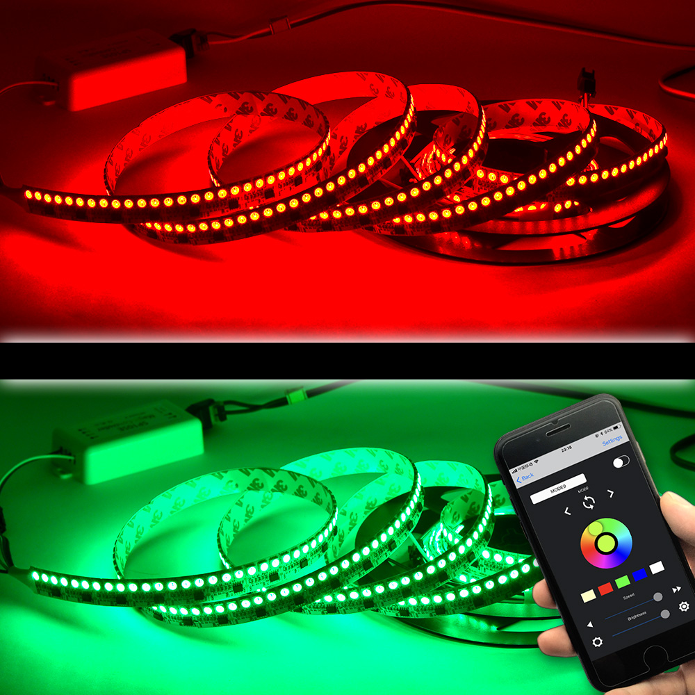 WS2811 DC12V 44LEDs/Ft Programmable LED Strip Lights, Addressable Flexible LED Light Strips, LED Christmas Holiday Lights,288LEDs 5.65Ft Per Roll WS2811 DC12V 44LEDs/Ft Programmable LED Strip Lights, Addressable Flexible LED Light Strips, LED Christmas Holiday Lights,288LEDs 5.65Ft Per Roll